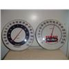 Image 1 : 12 Inch Round Advertising Thermometers (2) (Ohio And Moormans)