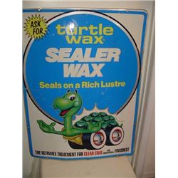 Nice Metal Turtle Wax Advertising Sign
