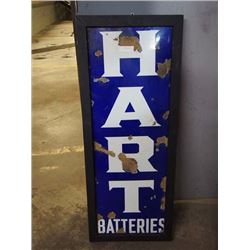 Hart Batteries Sign - 16"x40"