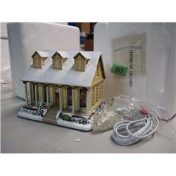 Hawthorne Village Miniature, Barber Shop, John Deere Creek Village Collection (W/ Certificate of Aut