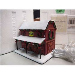 Hawthorne Village Miniature, Horse Stable, John Deere Creek Village Collection (W/ Certificate of Au