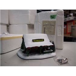 Hawthorne Village Miniature, Homestead Tree Stand, John Deere Creek Village Collection (W/ Certifica