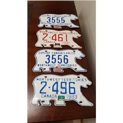 Northwest Territories License Plates (4)