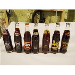 Unopened Antique Glass Soda Bottles (7) (Hires, Tab, Dad's)