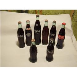 Unopened Antique Glass Soda Bottles (8) (Coca-Cola, Coke, Diet Coke)