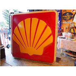 Plastic Shell Sign - 6'x6' (Chip in bottom right corner, very minor damage on edge)