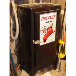 Texaco Fire Chief Storage Locker, (Original Porcelain Sign) Fantasy Piece - Locker is 22"x44"