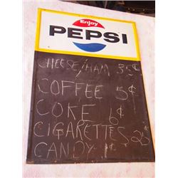Enjoy Pepsi Chalkboard Tin Sign 28"x9"