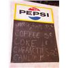 Image 1 : Enjoy Pepsi Chalkboard Tin Sign 28"x9"
