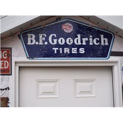 BF Goodrich Tires, Double Sided, Porcelain Sign, Original - 32"x16"
