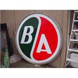 Original Double Sided Porcelain BA Sign - 5 1/2' Diameter