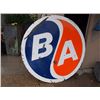 Image 1 : Original Double Sided Porcelain BA Sign (No Edging) - 5 1/2' Diameter