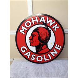 Mohawk Gasoline Sign Round (28" Plastic Repro)