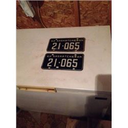 1962 Licence Plates (Pair)