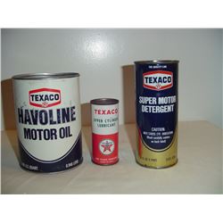 Texaco Oil Tins (3)