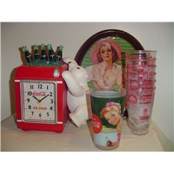 Coke Collectibles (Clock, Tray, Etc.)