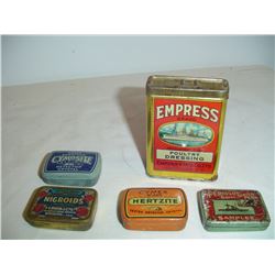 Small Tins (5) (Crystals, Empress)