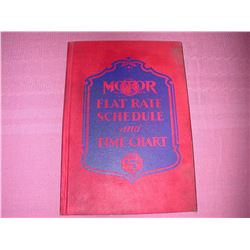 1920's Motor Flat Rate Automotive Repair & Time Schedule Manual