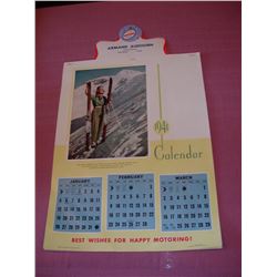 1941 Imperial Oil Dealer Calendar (With Royal Couple Picture)