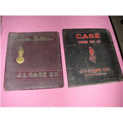 Pair of 1950's Case Dealer Binders Full of Service Bulletins