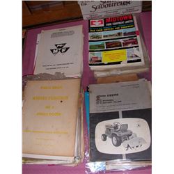 Box of Assorted 1960's Farm Implement Manuals