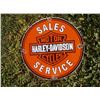 Image 1 : Harley Davidson Porcelain Sign (1960's 12" Round)