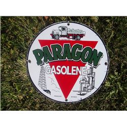 Paragon Porcelain Sign (1960's 11 3/4" Round)