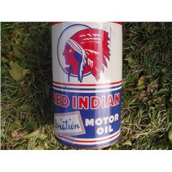 Full Red Indian Aviation Motor Oil Quart