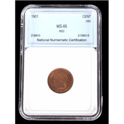 1901 Indian Head Cent NNC MS-66