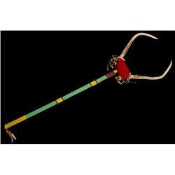 Crow Beaded Deer Antler Dance Wand 19th-20th