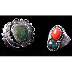 Navajo Sterling Silver and Turquoise Rings