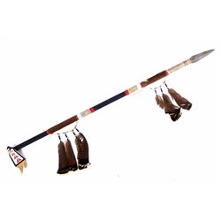 Sioux Beaded Warrior Lance with Bronze Spear Head