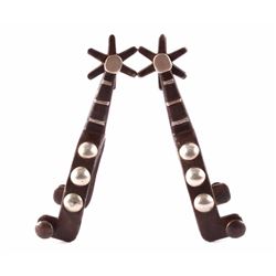 McChesney Cowgirl Silver Mounted Spurs 19th C.