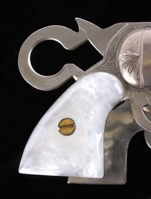 Figural Pistol Horse Bit w/ Mother of Pearl Grips