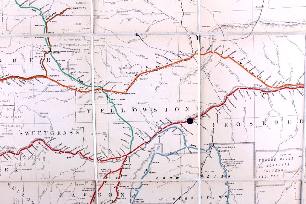1908 Railroad Commission Map of Montana