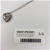 Image 2 : Early 9ct Gold & Sterling Silver Locket With Chain -Engraved