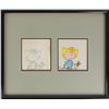 Image 1 : Sally production cel and drawing from Race for Your Life, Charlie Brown