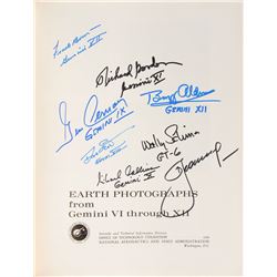 Gemini Astronauts VI to XII Signed Earth Photographs Hardcover Book