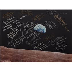 Apollo Astronaut Oversized Signed Earthrise Photograph