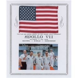 Walt Cunningham’s Apollo 7 Flown Flag