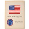 Image 1 : Dave Scott’s Apollo 9 Flown Flag and Patch Signed Presentation