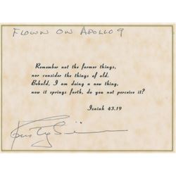 Rusty Schweickart’s Apollo 9 Flown Bible Quote