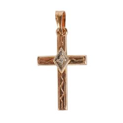 Alan Bean’s Apollo 12 Lunar Orbit-Flown Gold Cross Pendant