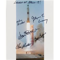 Apollo 13 Launch Mission Control Signed Photograph