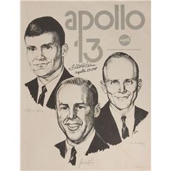 James Lovell and Fred Haise Collection of Four Signed Items