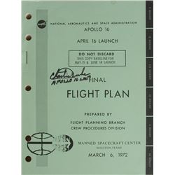 Charlie Duke Signed Apollo 16 Flight Plan