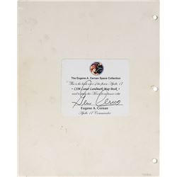 Gene Cernan’s Apollo 17 Flown Lunar Landmark Maps Checklist Covers