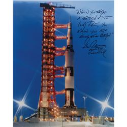 Gene Cernan Oversized Signed Photograph