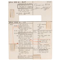 Tom Stafford’s Apollo-Soyuz Flown Cue Card