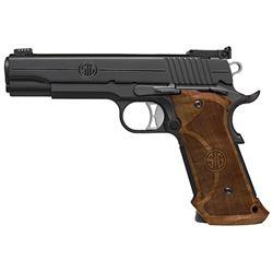 Sig 191145BSTGT 1911 Nitron Super Target SAO 45 ACP 5" 8+1 AS Wood Grip Blk